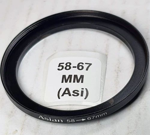 58-67mm Metal Step Up Adapter Ring 58mm Lens to 67mm Filter Converter E58-E67