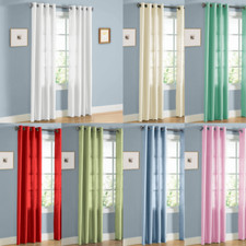 1 PC SOLID GROMMET FAUX SILK WINDOW CURTAIN DRAPES PANEL TREATMENT NANCY