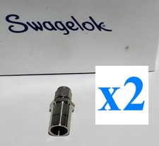 x2 NEW Swagelok SS-400-R-12 Reducer 1/4 in Tube OD x 3/4 in Tube Adapter Fitting