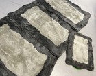 X ROMANY GYPSY WASHABLES GERMAN MATS SILVER-GREY MATS THICK SETS OF 4 RUGS X