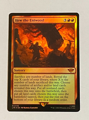 MTG LTR Lord of the Rings Tales of Middle-earth Foil Hew the Entwood - Mythic