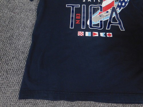 Nautica Mens Shirt Medium Blue logo graphic - Picture 4 of 12