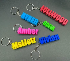 Personalized name Keychain, Custom Name Gift, stocking stuffer, Backpack, Tag