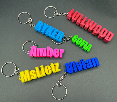 Personalized name Keychain, Custom Name Gift, stocking stuffer, Backpack, Tag