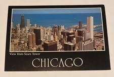 Chicago Illinois View from Sears Tower Vintage Postcard