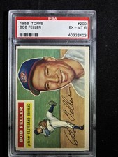 1956 Topps Bob Feller #200 PSA 6 EX-MT