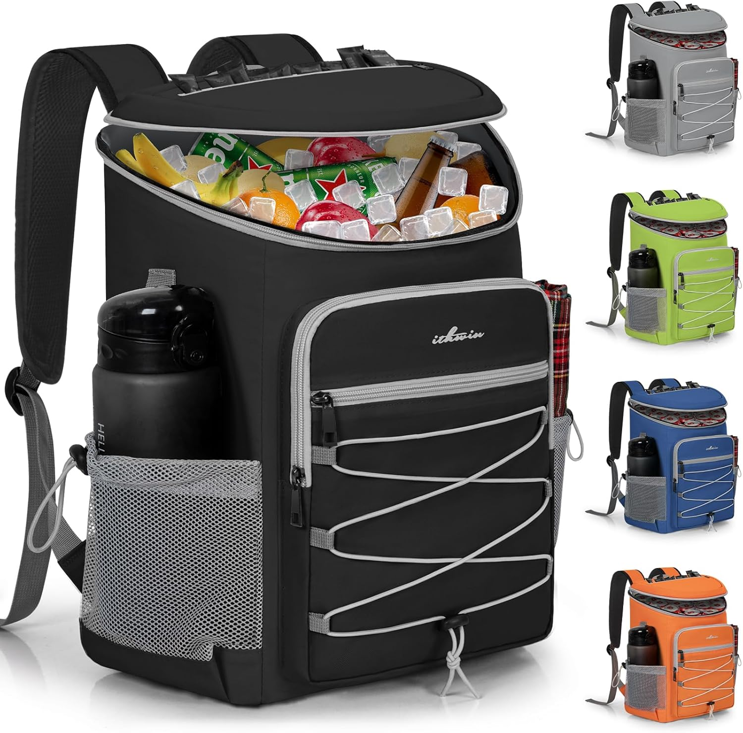 Insulated Cooler Backpack for 30 Cans Leakproof Portable Design