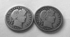 Two Nice U.S. Silver Barber Dimes. 1904 & 1916