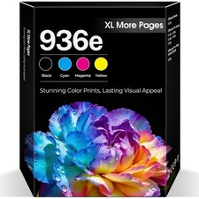 4PCS 936e Compatible Ink Cartridges For HP 936XL OfficeJet Pro 9125e 9135e 9730e