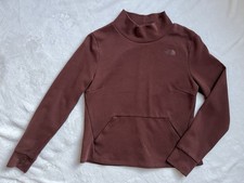 The North Face Women's Brown Mock Neck Pullover Sweatshirt M with Pockets