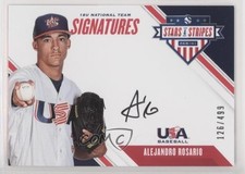 2020 Panini USA Baseball Stars & Stripes 126/499 Alejandro Rosario Auto 11s9