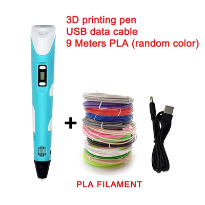 Professioneller 3D Zeichenstift + PLA Filament 9 Meter Kreatives Spielzeug DIY