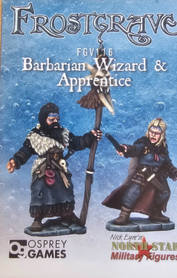 North Star Frostgrave Barbarian Wizard & Apprentice