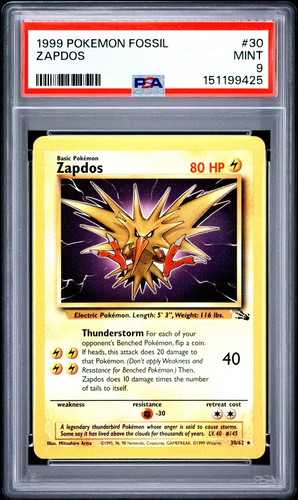 Zapdos (Unlimited) graded PSA 9 for sale on eBay