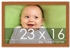 Modernist Brown Frame - UV Acrylic, Backing Board, Hanging Hardware Included