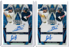 2024 Leaf Metal JACKSON & JAISON CHOURIO Blue #/25 DUAL AUTO AUTOGRAPH RC LOT x2