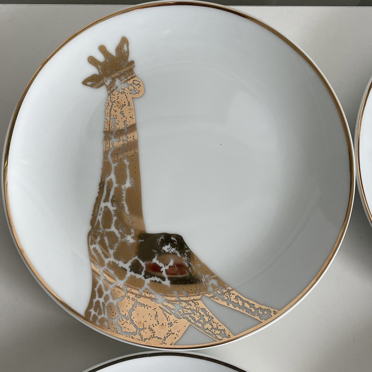 くまプレート Z Gallerie Safari Animal Print Porcelain Dinner Plates Set of 4