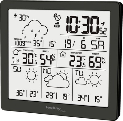 Technoline Wetterstation Thermometer WD 2200 Direkt-Wetter Innen Außen