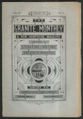 GRANITE MONTHLY New Hampshire Literature History & State Progress 2 1881