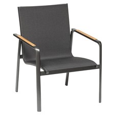Poltrona impilabile Kettler Lounge DIAMOND antracite antracite teak