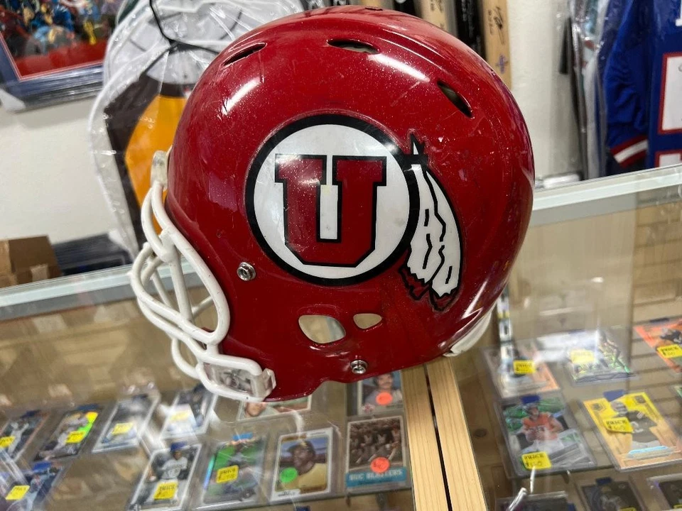 Utah Utes Authentic Alternate Practice/Game Worn Full Size Used Helmet - Image 3 of 4
