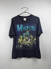 Vintage 1999 Misfits 2000 Shirt Horror Punk Cyclopian Music Wild Oats L 23x28