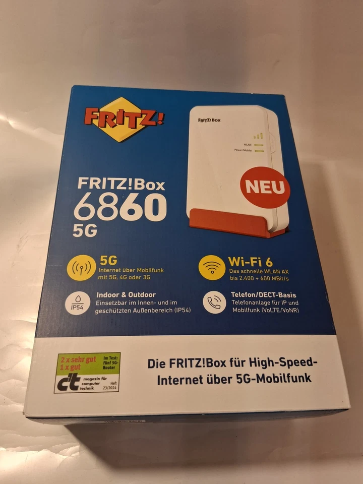 AVM FRITZ!Box 6860 5G Mobiler Router (WLAN, Mesh) NEU&OVP - Bild 2 von 4