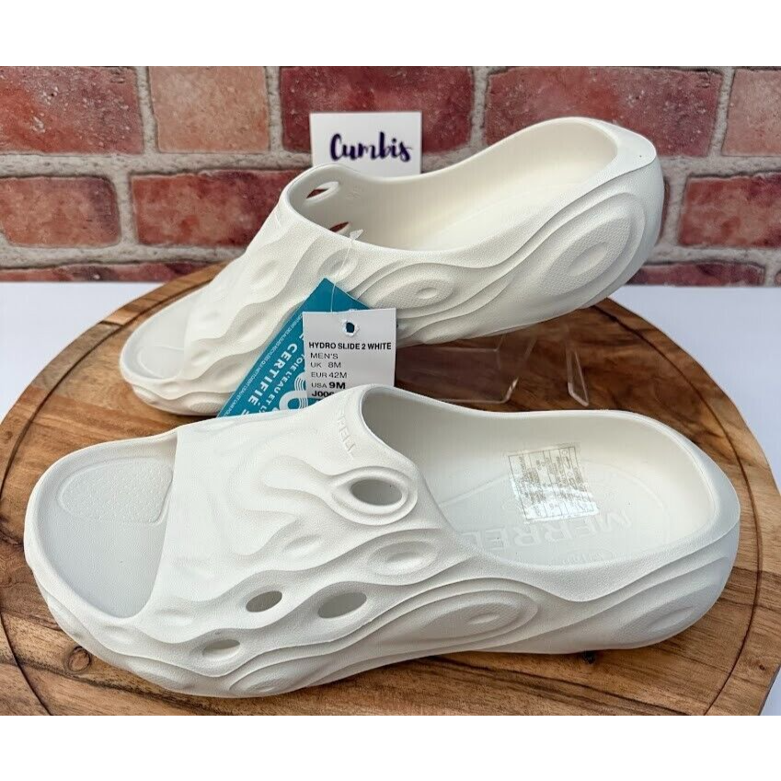 Merrell HYDRO SLIDE 2 sandali uomo taglia 9M comodi scarpe acqua bianche