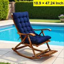 Lounge Chair Cushion Outdoor Rocking Seat Deck Chaise Pad Recliner Mat 19" × 47"