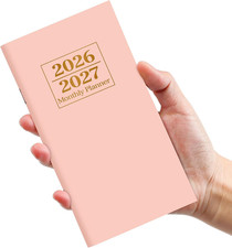 Pocket Calendar 2026-2027 for Purse, Two Year Monthly Planner Pocket Size, Jan 2