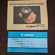 Canon FD Interchangeable Lenses Booklet Canon FD Lenses Instructions Booklet