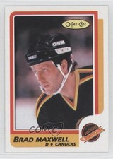 1986-87 O-Pee-Chee Blank Back Brad Maxwell 0a1