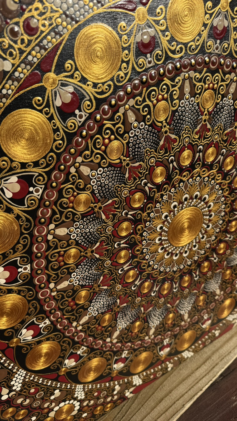 24” x 24”  Golden Earth Tones Mandala Canvas ASO JaDeL Rocks YouTube - By JaDeL