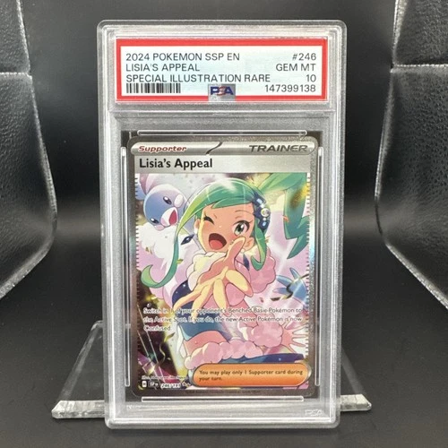 2024 Pokemon Surging Sparks Lisia’s Appeal #246 SIR Graded PSA 10