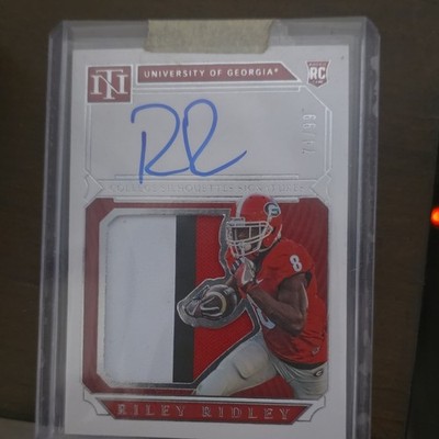 Panini 2019 National Treasures Riley Ridley Rookie Patch Auto #74/99 Georgia