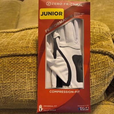 Left Hand- Zero Friction Junior Compression-Fit Synthetic Golf Glove.