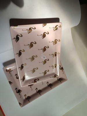 Flamingo Print X2 Schmuck Teller
