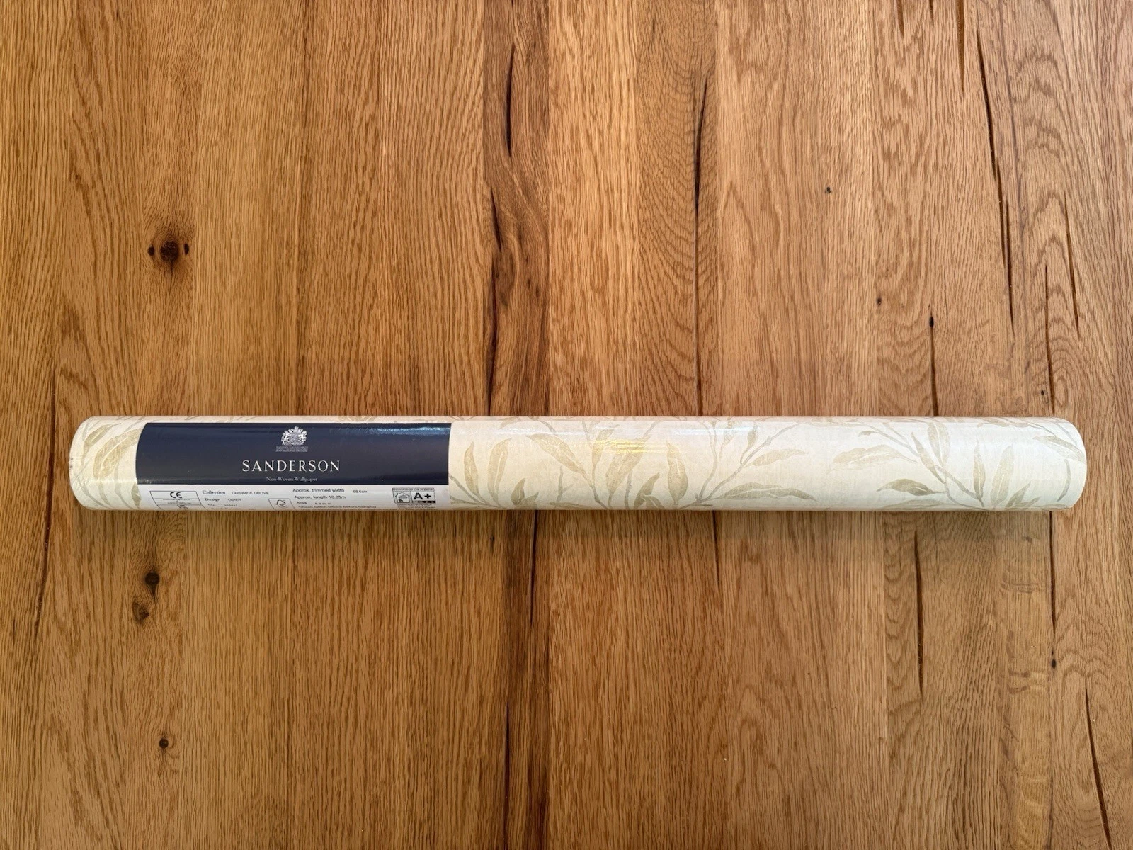 1 Roll Sanderson Chiswick Grove Osier Wallpaper 216411 Parchment/Cream - New