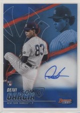 2021 Bowman's Best of Blue Refractor 69/150 Deivi Garcia #B21-DG Auto 0m8r