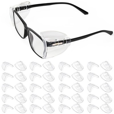 20 Pairs Eye Glasses Side Shields for Prescription Glasses, Slip on Clear Sid...