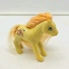 Vintage My Little Pony Yellow Pony Figure Lanard 1994 Orange Mane