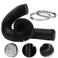 Flexible 4-8 inch 10-25 Feet Aluminum Ducting Tube Dryer Vent Hose 4-Layer Home