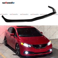 For 2013-2015 Honda Civic Sedan Cs Style Front Bumper Lip Spoiler Glossy Black