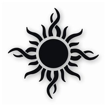 Tribal Sun Fire Flame - Vinyl Decal Sticker - CHOOSE Size  Color