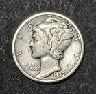 1939 Mercury Dime 90% Silver Avg Circ Philadelphia Minted