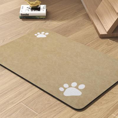 Pet Feeding Mat-Absorbent Dog Mat for Food and Water Bowl-No Stains Quick Dry Wa