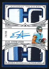 Elic AYOMANOR 2025 National Treasures Rookie 79/99 Materials Auto Quad RC Patch
