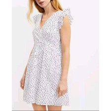 LOFT Eyelet Mini Dress Cottagecore Coquette Romantic Prairie Size 6