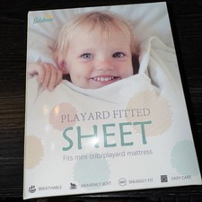 Pack of 2 Playard Fitted Sheet Mini Crib Mattress Gray Breathable Soft 39 X 27