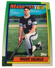 1990 Topps #44 Roger Salkeld Seattle Mariners Rookie Baseball Card Draft Pick (D. rookie card picture